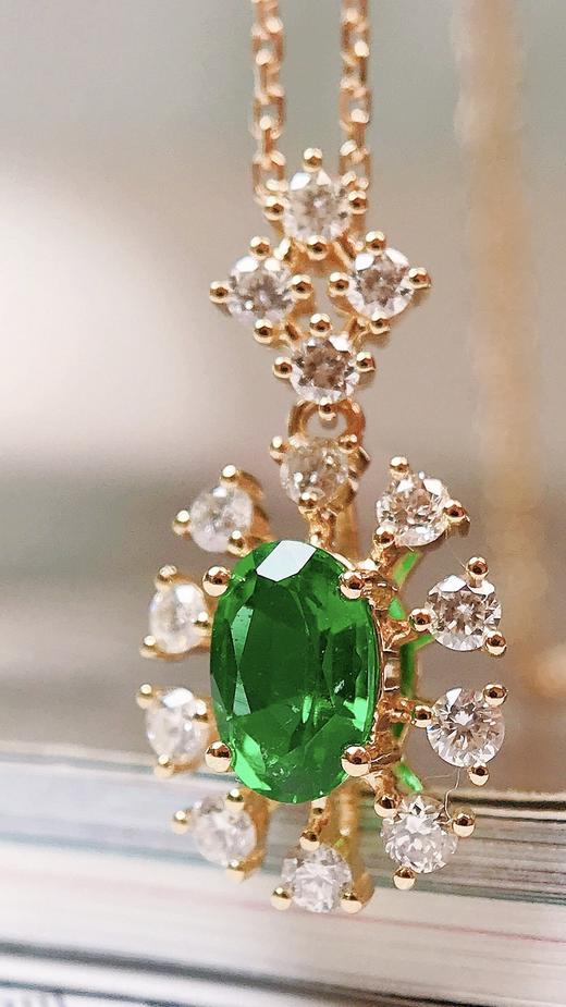 0.41ct 祖母绿锁骨链 商品图1