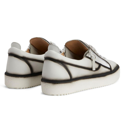 Giuseppe Zanotti 男士金属签名徽标低帮休闲运动鞋 白色 RM40032001 商品图2