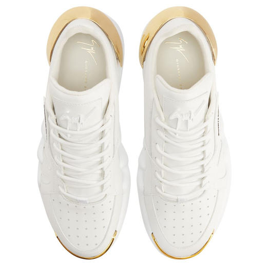 Giuseppe Zanotti 男士金属签名徽标低帮休闲运动鞋 白色 RM40039002 商品图3