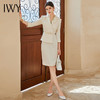 IWY/高端醋酸连衣裙香槟色假两件西装裙工作服正式场合气质裙子Q1182 商品缩略图2