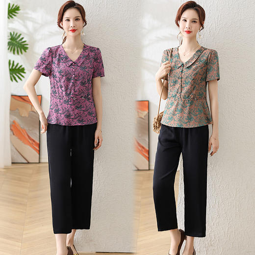 MC 2870两件套显瘦宽松时尚休闲套装妈妈装 商品图1