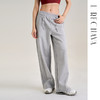 【棉混纺】腰部撞色抽绳宽松直筒裤 侧边分割线显瘦显腿直 休闲运动裤 商品缩略图4