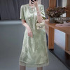 KDS-2496真丝冠乐邹连衣裙高档轻奢女装2024年夏季新款中长款裙子 商品缩略图2