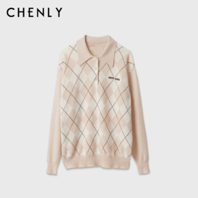 尘衣｜明星款复古学院风格纹毛衣