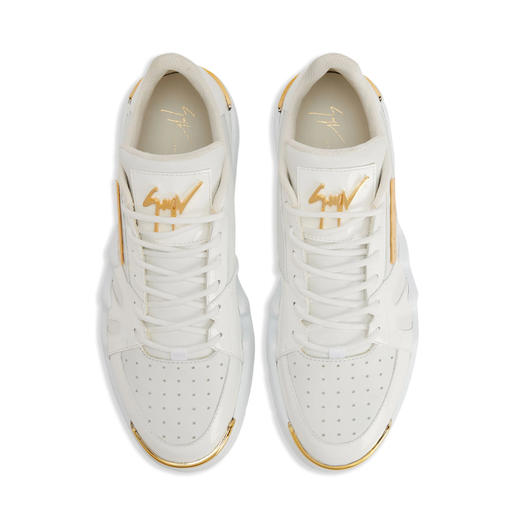 Giuseppe Zanotti 男士金属签名徽标低帮休闲运动鞋 白色 RM40002001 商品图3