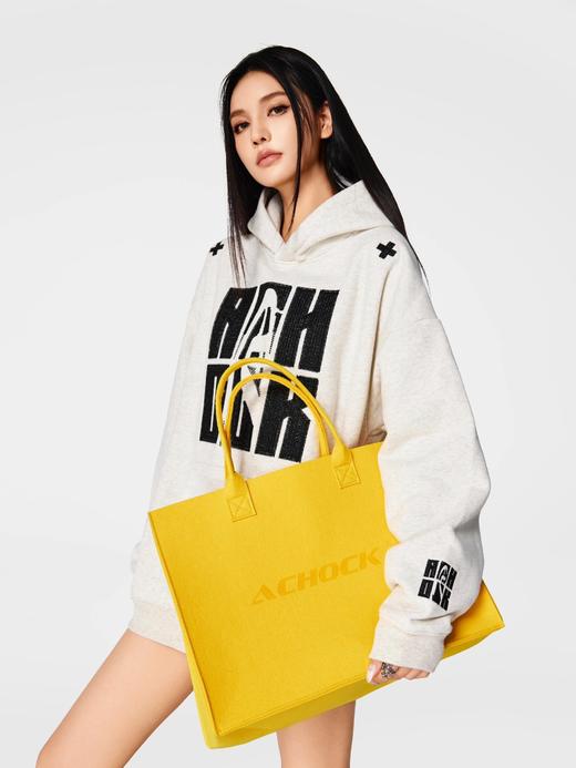 炸街搭子大容量托特毛毡包手提袋 商品图1