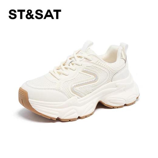 2楼星期六女鞋(新百购）2024年秋季新款厚底增高学院风老爹鞋SSC3112O05 商品图0