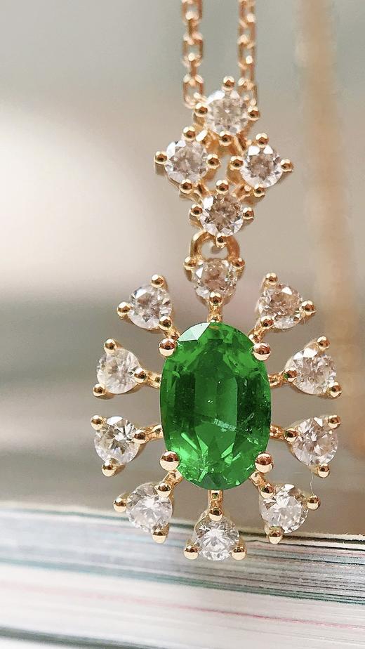 0.41ct 祖母绿锁骨链 商品图2