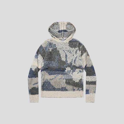 GOODBAI 916 迷彩拼接连帽宽松针织衫 商品图1