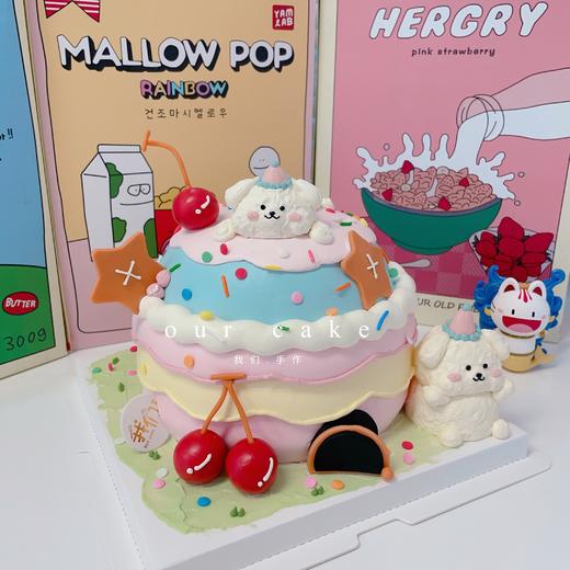 樱桃卡通小狗/kitty小动物蛋糕-低糖处理无添加 商品图1