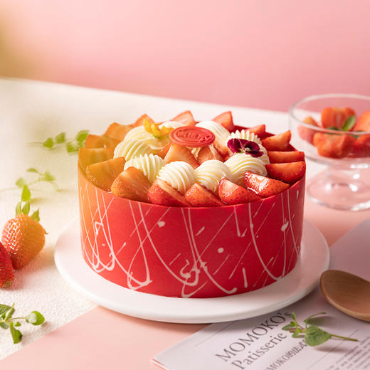 瑞丽之梦--梅子马蹄慕斯青提草莓混合果味生日蛋糕【法式风情 果味清甜】 商品图3