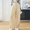 剩M/L/XL/XXL 米思阳2025夏季新款时尚简约休闲裤垂感褶皱小个子阔腿裤女2596 商品缩略图3