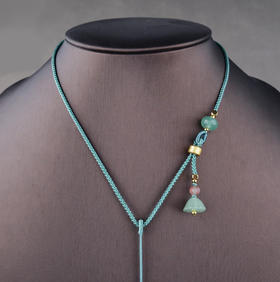 【积分商城】翡翠玛瑙玉石莲蓬佩挂坠吊坠绳