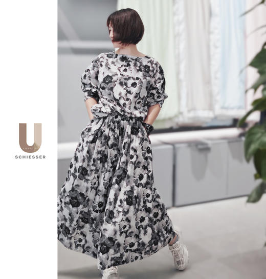 SCHIESSER  UL舒雅城市生活系列   静谧绽放｜花卉系列设计师款限量版中袖上衣81/24618U 商品图2