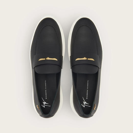 Giuseppe Zanotti 男士金属签名徽标休闲鞋 黑色 IU30003005 商品图3