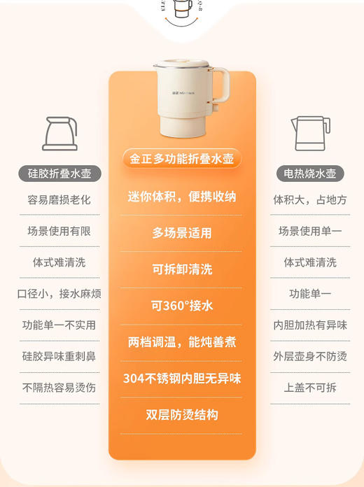 金正折叠水壶 基础款 800ml 商品图3