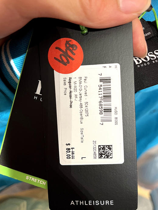 夏季款 HUGO BOSS 男士黑标商务彩色logo修身短袖POLO衫 商品图3