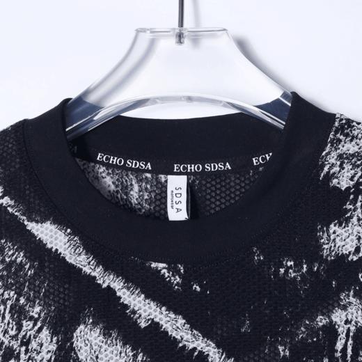 T1490夏季新款时尚针织扎染印花男士短袖百搭小众复古上衣宽松街头T恤 商品图3