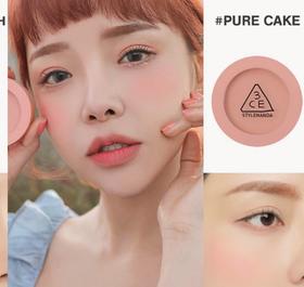 韩国3CE单色腮红盘#Pure Cake（奶油粉）