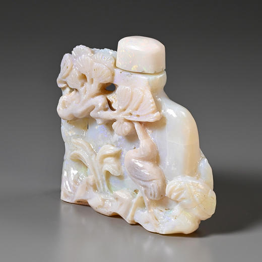 清代欧泊“松鹤延年”鼻烟壶 商品图6