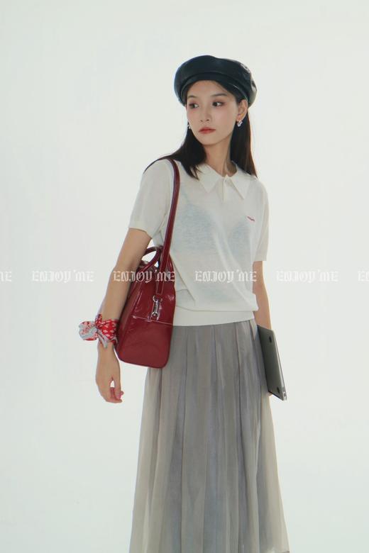 【门店同款】ENJOY秋季less is more字母刺绣POLO衫E 158894681 商品图5