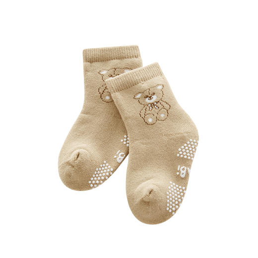 拉比-鞋袜类（冬）H4抑菌熊头毛圈短袜(PH) 商品图0