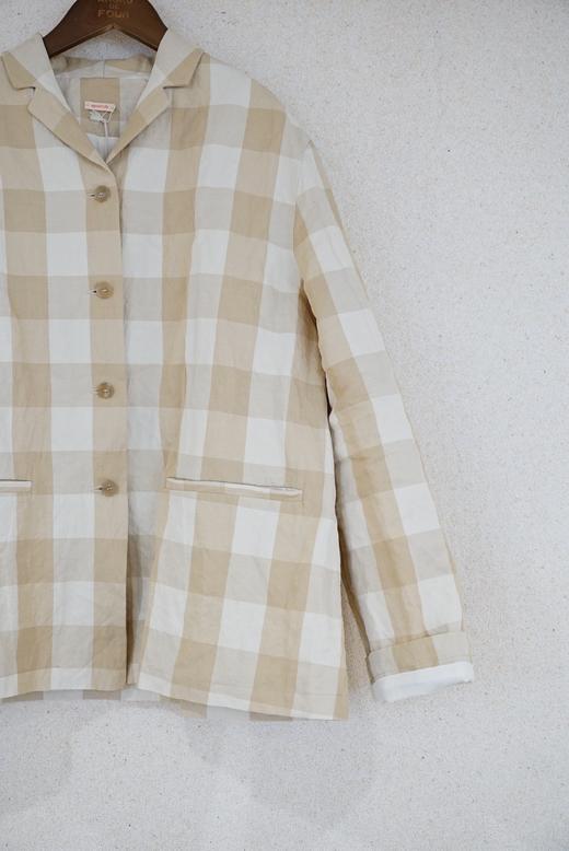 (5折) apuntob 直筒剪裁格纹西装外套 商品图11