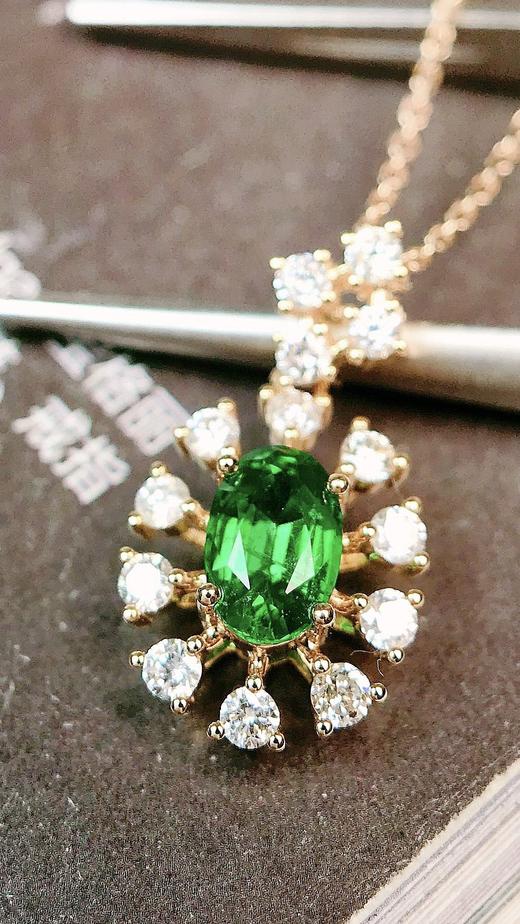 0.41ct 祖母绿锁骨链 商品图0