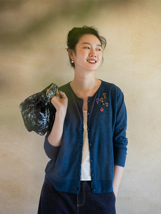 牧衣游原创棉麻混纺薄毛织外套 限量福利款 雨棉棉 不支持会员折 商品图0