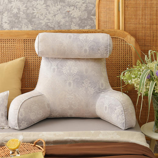 优雅鸢尾系列颈枕护腰靠大靠背卧室榻榻米护腰沙发飘窗护颈枕可拆洗 商品图0