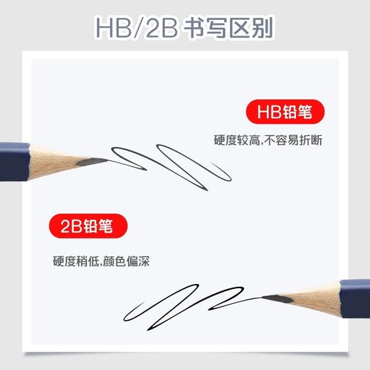 晨光练字铅笔小学生专用2B/HB无铅毒加粗三角杆儿童初学者硬笔书法笔考试答题涂卡笔 1盒装 商品图4