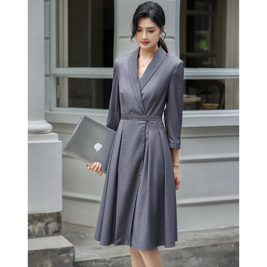 【冷调精英西装裙】高级感气质西装裙连衣裙女收腰显瘦简约中长裙女3655 商品图1