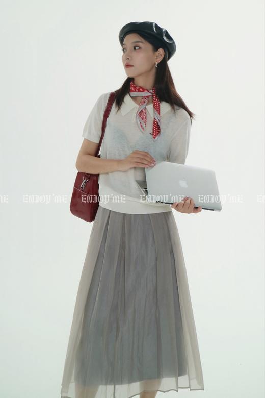 【门店同款】ENJOY秋季less is more字母刺绣POLO衫E 158894681 商品图3