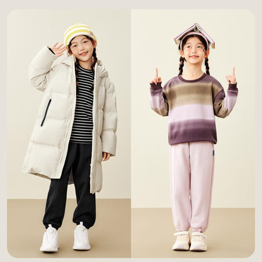 【mini亲子·蹦蹦裤】迷你巴拉男女童宽松高弹运动长裤秋 商品图2