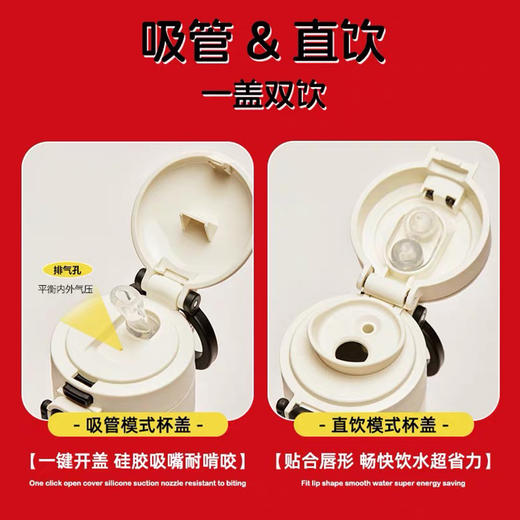 【开学季~迪士尼系列双饮保温杯】蜘蛛侠儿童吸管保温杯 男孩高颜值316不锈钢双饮水杯 学生便捷杯子 爱莎公主 史努比 女生保温杯-QQ 商品图2