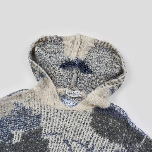 GOODBAI 916 迷彩拼接连帽宽松针织衫 商品图3