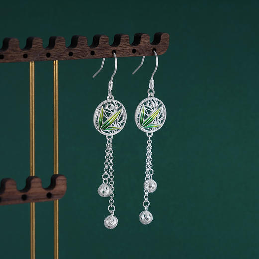 子佩集S990银【熊猫趴趴】耳环【DSEH003】大师工坊原创作品花丝珐琅彩2509 商品图7