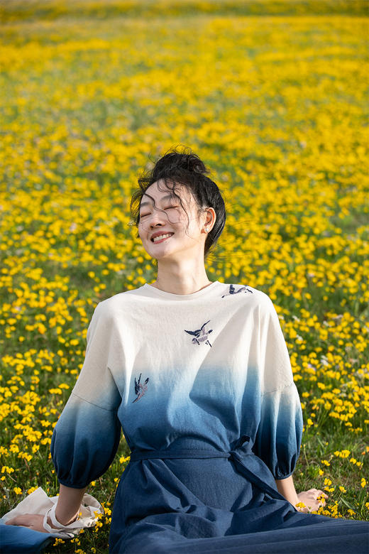 牧衣游原创吊染刺绣拼接连衣裙 限量福利款 语苏【不支持会员折】 商品图5