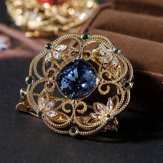 【甄珠贝·国风系列】柿柿如意飘带和施华洛丝巾扣三件套礼盒套装【适合送外宾】 商品图1