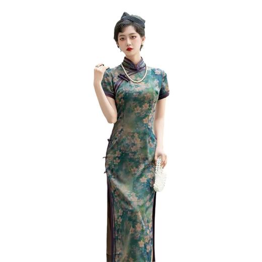 HQ-316高端旗袍新中式夏女2024新款日常复古改良国风连衣裙年轻气质长款 商品图4