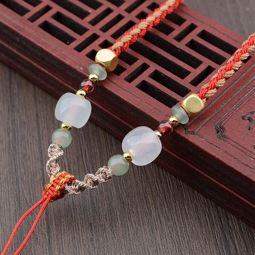 【积分商城】翡翠玉佩项链绳手工编织精工四股编吊坠绳 商品图0