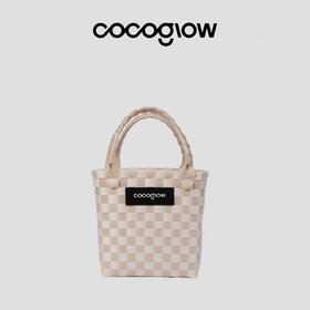 cocoglow·Hepburn罗马假日系列女士手提包手工工艺编织包菜篮子小号