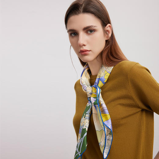 【多色短袖针织套衫】24年秋季新品女士100%羊毛圆领套头纯色薄款针织衫 商品图0