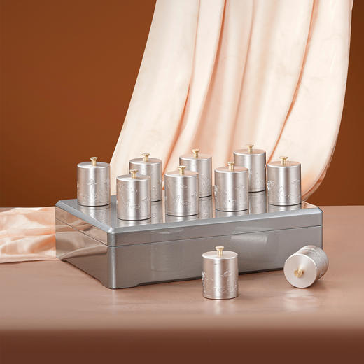 见喜【灰.实木烤漆.10小合金罐】150元1套.整箱14套 商品图2