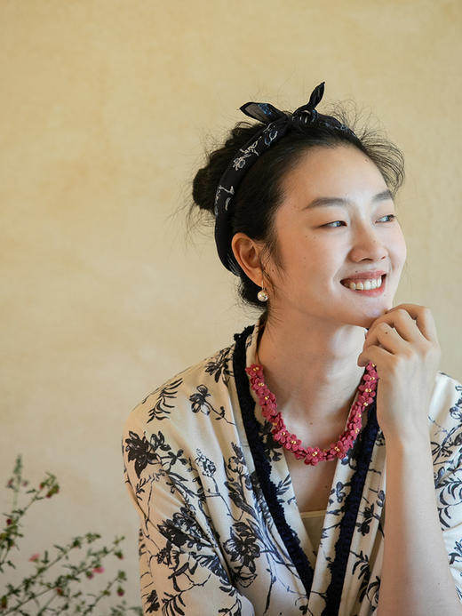 牧衣游 印花纯棉头巾百搭文艺风围巾 秋冉【不支持会员折】 商品图2