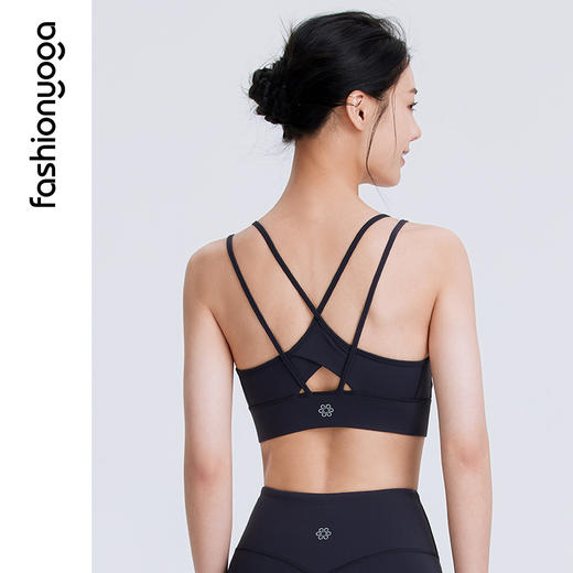 凡圣瑜伽交叉美背基础款运动文胸裸感无钢圈跑步健身胸衣 FC11115 商品图4