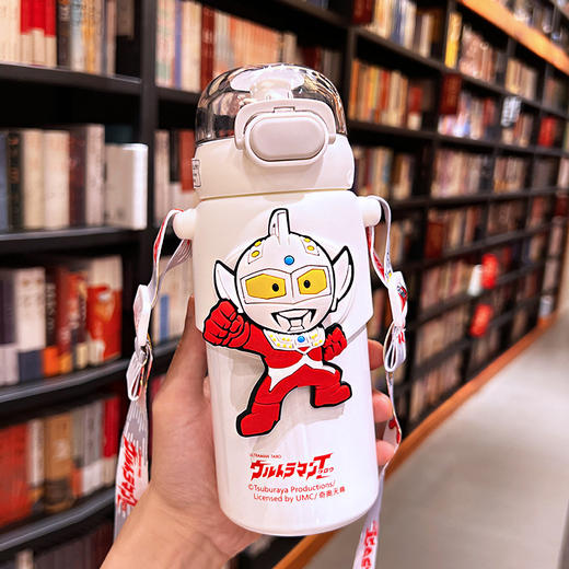 【开学季~潮流出街，刷爆朋友圈】泰罗奥特曼儿童保温杯 男生斜挎带吸管杯子 学生高颜值 便捷保温水壶 女生库洛米水杯 巴斯光年-QQ 商品图6