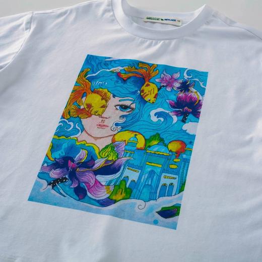男生女生联合国画展获奖设计师联名款白T画作定制 商品图7