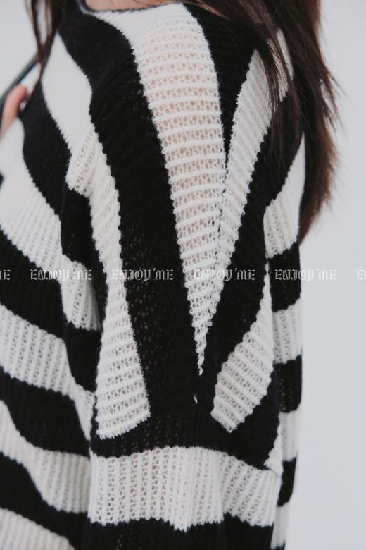 【门店同款】ENJOY秋季条纹针织上衣 158894593 商品图7