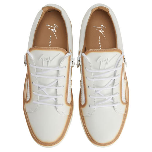 Giuseppe Zanotti 男士金属签名徽标低帮休闲运动鞋 白色 RM40032004 商品图3